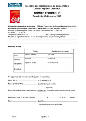 181018 Liste Candidats Syndicat Cgt Ct