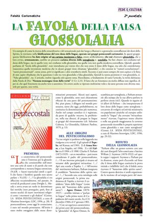 La favola della falsa Glossolalia