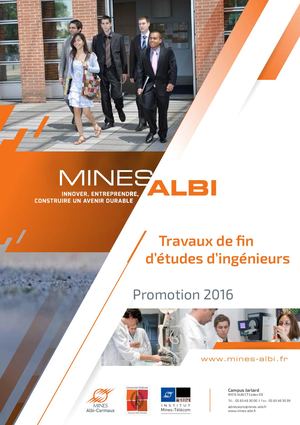 Plaquette Travaux de fin d'études d'ingénieurs promotion 2016