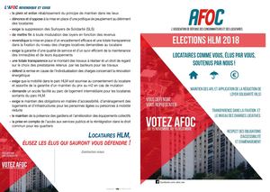 Tract AFOC - Elections HLM 2018