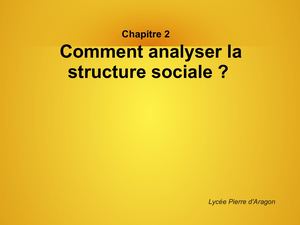 Chap 2 Structure Sociale