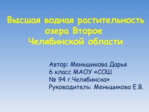 Второе озеро растения