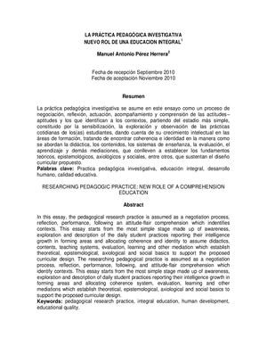 Ensayo Práctica Pedagógica Investigativa