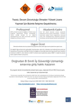 isg Yüksek Lisans | Bulut Akademi