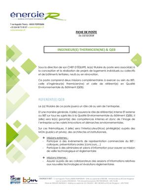 Fiche De Poste Qeb