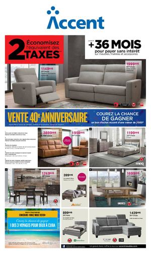 Circulaire Accent Mont-Laurier - Promo 2 taxes + 36 mois
