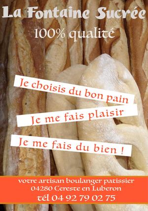 Flyer Boulangerie Fontaine sucrée