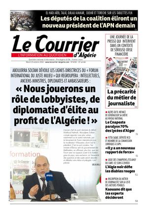 Le Courrier d'Algérie du mardi 23 octobre 2018