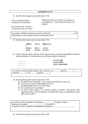 Actividades Uso V B