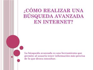 ¿Cómo hacer una búsqueda avanzada en Internet?