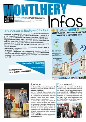Montlhéry Infos n°250-Octobre 2018 Magazine d'informations municipales de Montlhéry