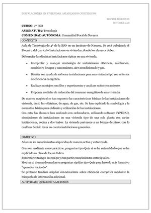 AFIANZANDO CONTENIDOS. QUIZ INSTALACION VIVIENDA