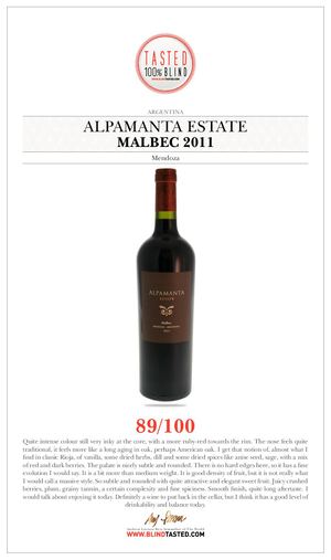 Alpamanta Estate -  Malbec 2011 - Mendoza