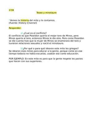 Teseo Y El Minotauro