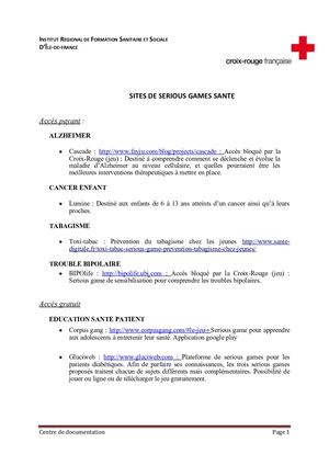 Sites De Serious Games Sante