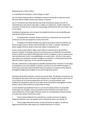 Maquetación De Un Libro En Word