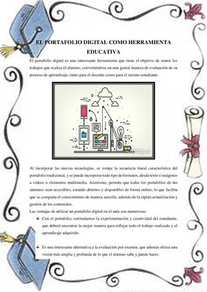 El Portafolio Digital Como Herramienta Educativa