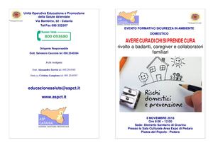 Brochure Avere Cura Di Chi Si Prende Cura 08 11 2018 Gravina