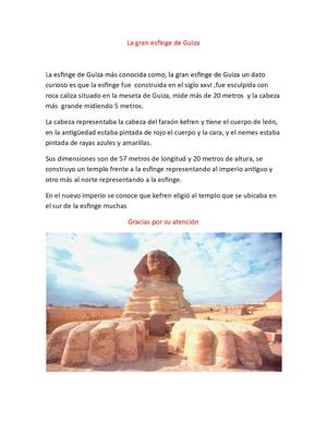 La Gran Esfinge De Guiza