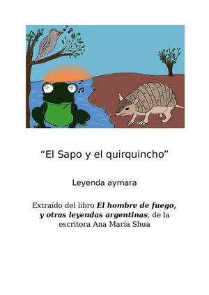 El Sapo Y El Quirquincho Leyenda Aymara