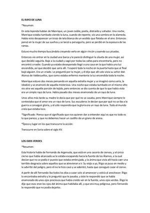 Resumenes Leyendas De Bécquer