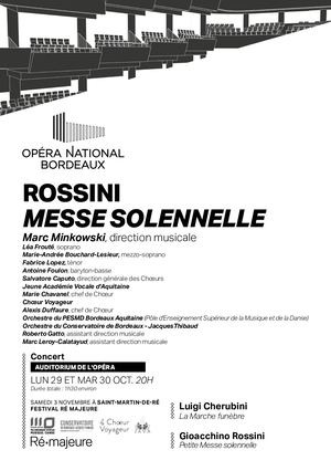 Concert Messe solennelle/Rossini 29 et 30 oct. 2018