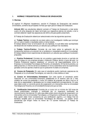 Instructivo Completo De Trabajo De Graduacion