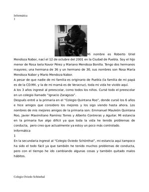 Autobiografía Roberto Mendoza