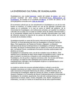La Diversidad Cultural De Guadalajara