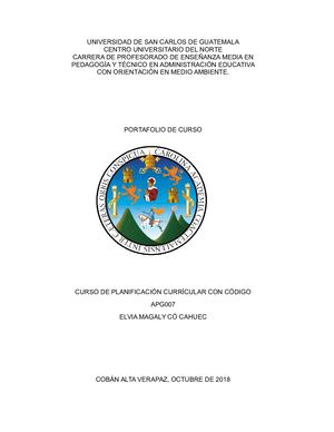Portafolio Planificación Curricular.