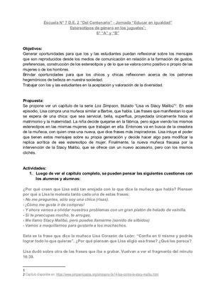 Jornada Educar En Igualdad Esc 7de 2