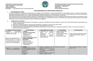 Guia Programática Planificacion Curricular 2017