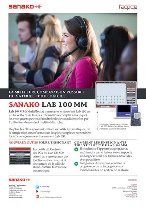 Brochure Faqtice Sanako Lab 100 MM HR