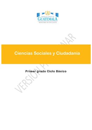 MALLA CURRICULAR  CIENCIAS SOCIALES Y CIUDADANIA PRIMERO BÁSICO