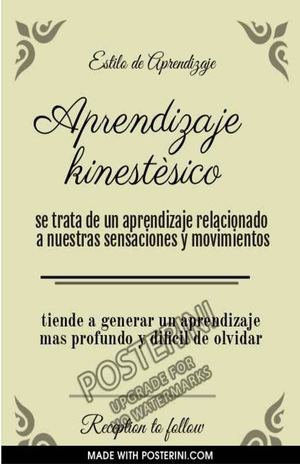 Estilo de aprendizaje kinestesico