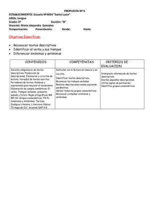 Prop N 6 De Lengua Slllll