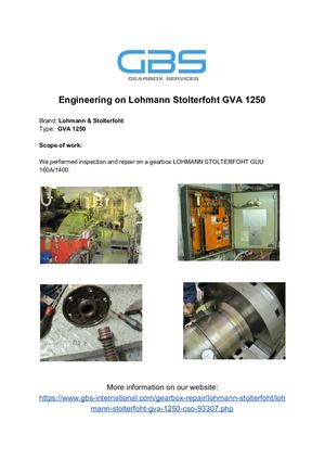 Engineering On Lohmann Stolterfoht GVA 1250