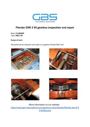 Calaméo - Flender DSE 2 95 Gearbox Inspection And Repair