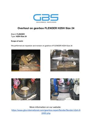 Overhaul On Gearbox FLENDER H2SH Size 24