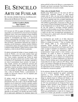 El Sencillo Arte De Fusilar El Uso Del