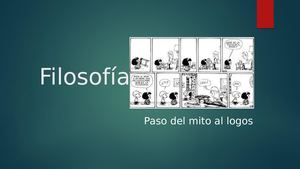 Filosofía paso del mito al logos
