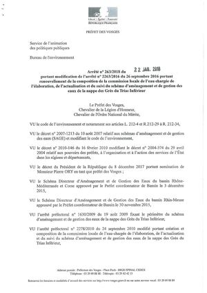 Arrete Du 22 Janvier 2018 Modifi Ant La Composition De La Cle