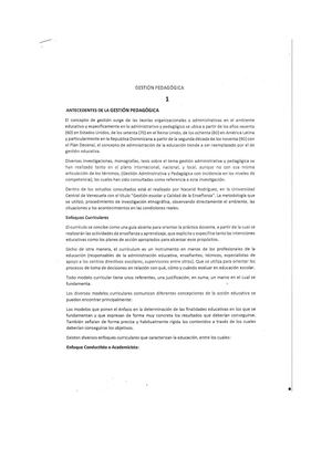 GESTIÓN PEDAGOGICA