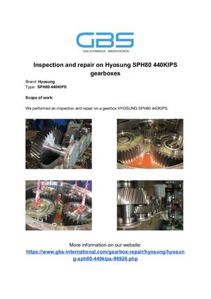 Inspection And Repair On Hyosung SPH80 440KIPS Gearboxes
