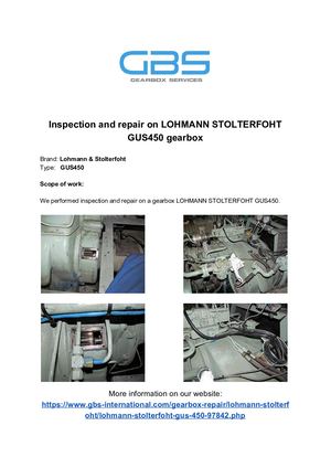 Inspection And Repair On LOHMANN STOLTERFOHT GUS450 Gearbox
