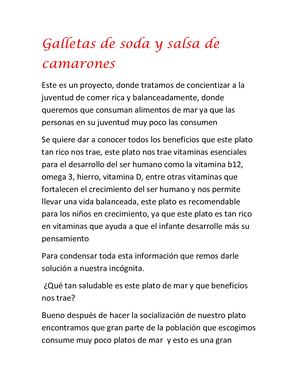 Galletas De Soda Y Salsa De Camarones
