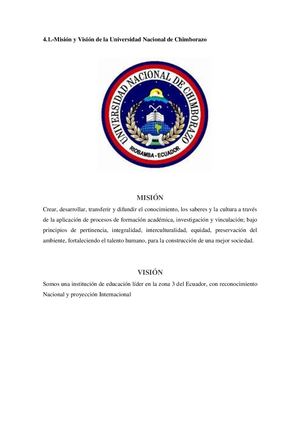 Misión Y Visión De La Unach Pdf