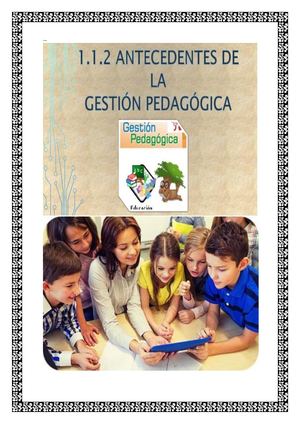 Antecedentes De La Gestion Pedagógica