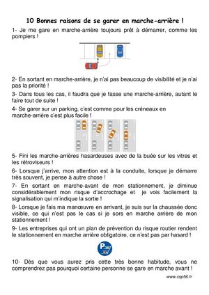 10 Bonnes Raisons Marche Arrière Csp56