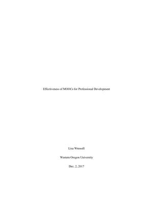 Effectiveness of MOOCs in human resources